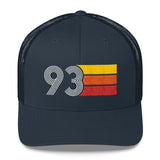 vintage 1993 number 93 retro trucker hat birthday cap decoration party gift navy