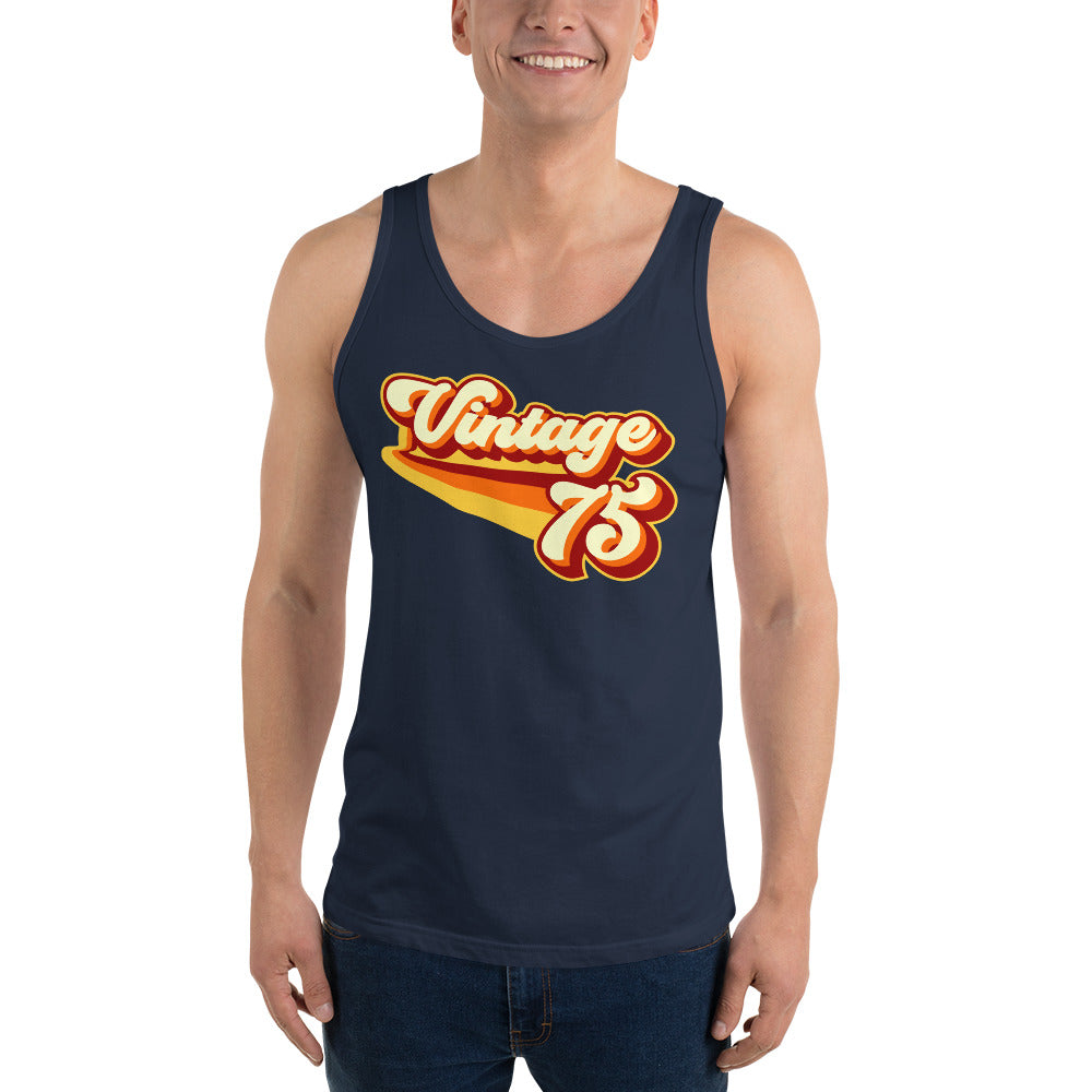 Vintage 1975 Warm Retro Lines Unisex  Tank Top