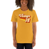 Vintage 1978 Warm Retro Lines SLIM FIT Short-Sleeve Unisex T-Shirt
