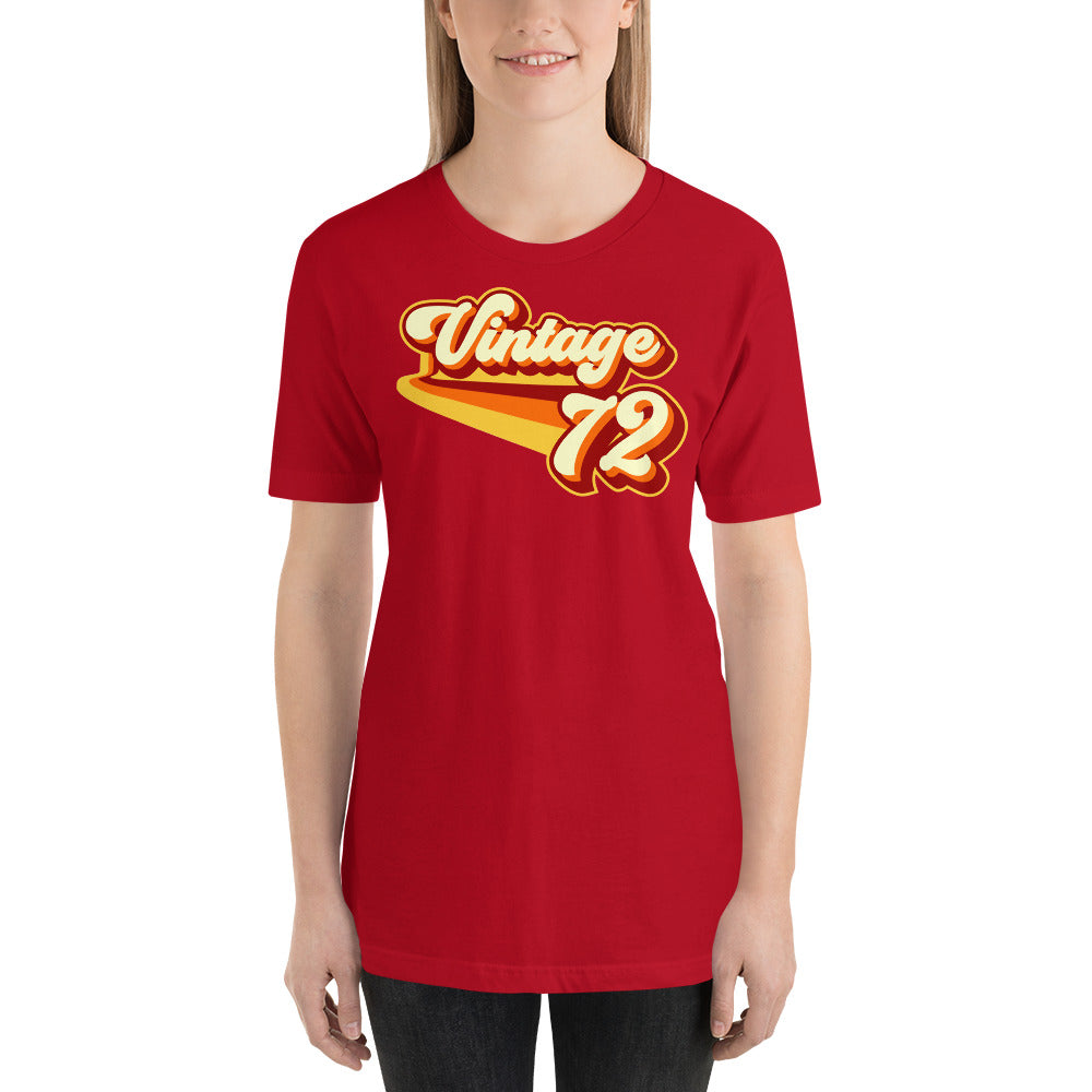 Vintage 1972 Warm Retro Lines SLIM FIT Short-Sleeve Unisex T-Shirt