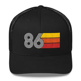Vintage 1986 Birthday Hat Trucker Cap number 86 retro