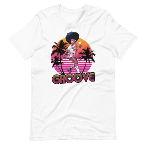 Groove Retro 70's 80's Roller Skate Short-Sleeve Unisex T-Shirt