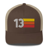 13 Number 13th Birthday Retro Trucker Hat
