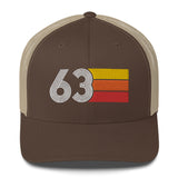 63 Number 1963 Birthday Retro Trucker Hat