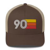 90 Number 1990 Birthday Retro Trucker Hat