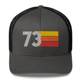 73 Number 1973 Birthday Retro Trucker Hat