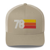78 Number 1978 Birthday Retro Trucker Hat