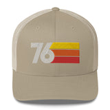 76 Vintage 1976 Birthday Hat Trucker Cap number retro