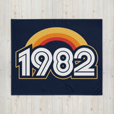 82 - 1982 Retro Sunset Throw Blanket