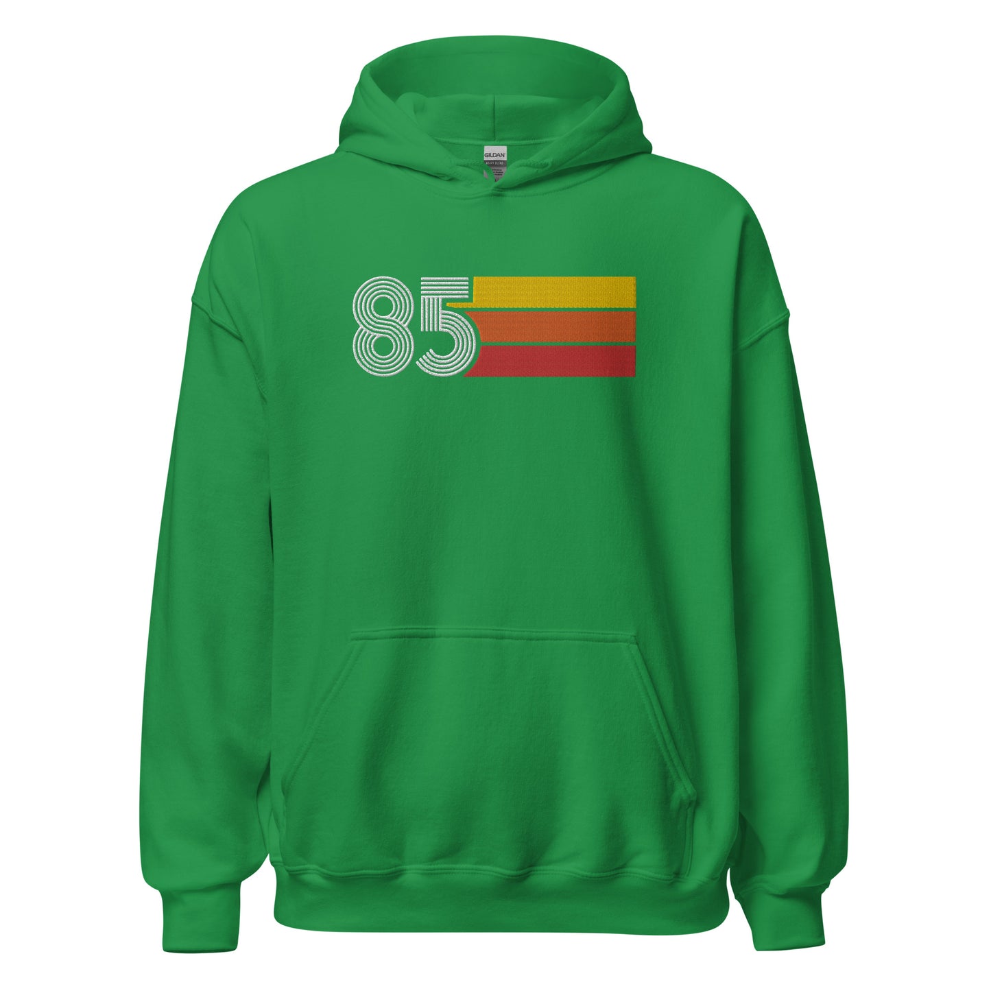 85 - Retro Tri-Line Large Embroidery Unisex Hoodie