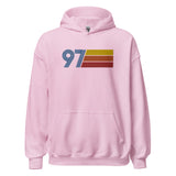97 - Retro Tri-Line Large Embroidered Front Unisex Hoodie