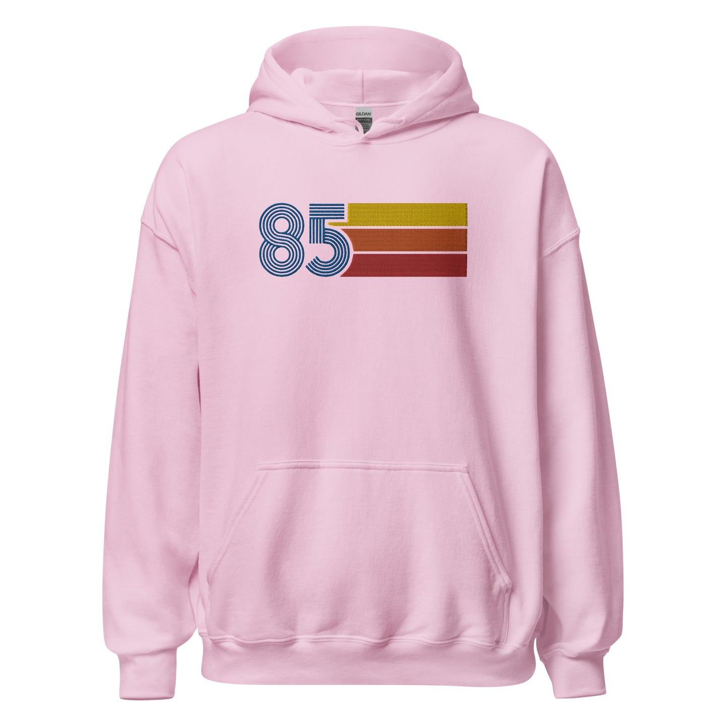 85 - Retro Tri-Line Large Embroidery Unisex Hoodie