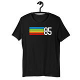 85 - 1985 Eighties Tech Rainbow Short-Sleeve Unisex T-Shirt