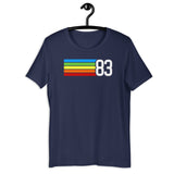 83 - 1983 Eighties Tech Rainbow Short-Sleeve Unisex T-Shirt