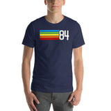 84 - 1984 Eighties Tech Rainbow Short-Sleeve Unisex T-Shirt