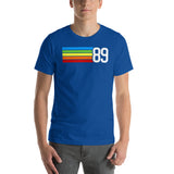 89 - 1989 Eighties Tech Rainbow Short-Sleeve Unisex T-Shirt