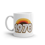 78 - 1978 Retro Colors White glossy mug