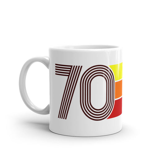 70 - 1970 Retro Tri-Line 11oz White Glossy Mug