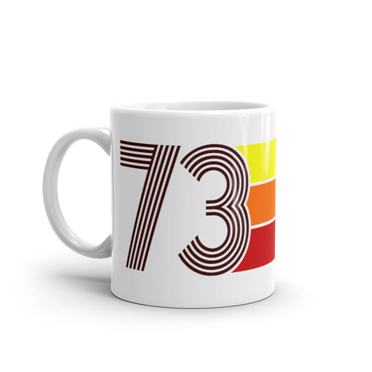 73 - 1973 Retro Tri-Line 11oz White Glossy Mug
