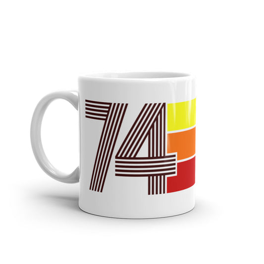 74 - 1974 Retro Tri-Line 11oz White Glossy Mug