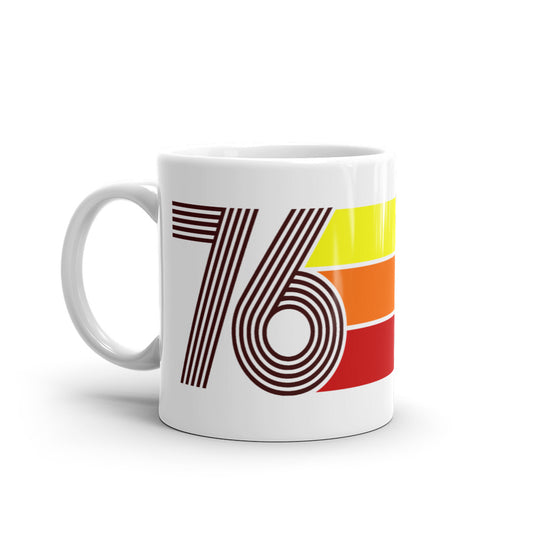 76 - 1976 Retro Tri-Line 11oz White Glossy Mug