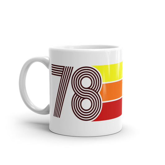 78 - 1978 Retro Tri-Line 11oz White Glossy Mug