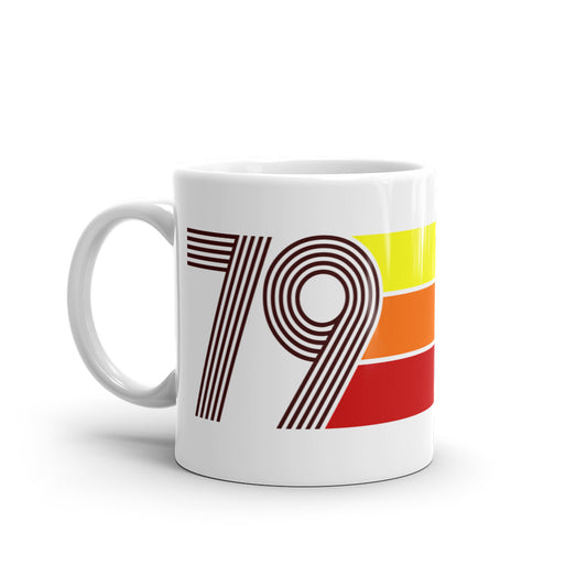 79 - 1979 Retro Tri-Line 11oz White Glossy Mug