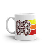 88 - 1988 - Retro Tri-Line 11oz White Glossy Mug
