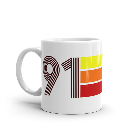 91 - 1991 Retro Tri-Line 11oz White glossy mug