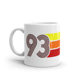 93 - 1993 Retro Tri-Line 11oz White glossy mug