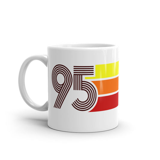 95 - 1995 Retro Tri-Line 11oz White glossy mug