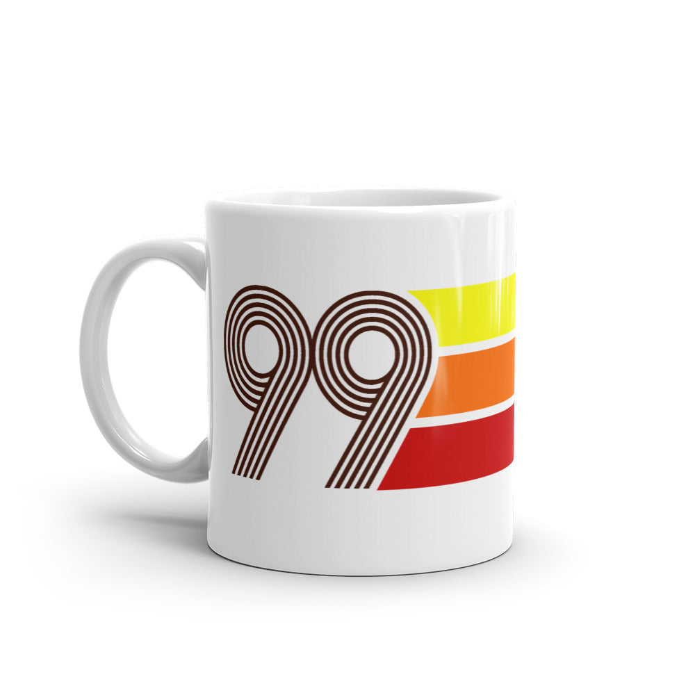 99 - 1999 Retro Tri-line 11oz White glossy mug